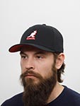Бейсболка KANGOL арт. 5128BC 3D Wool Flexfit Baseball (черный / красный)
